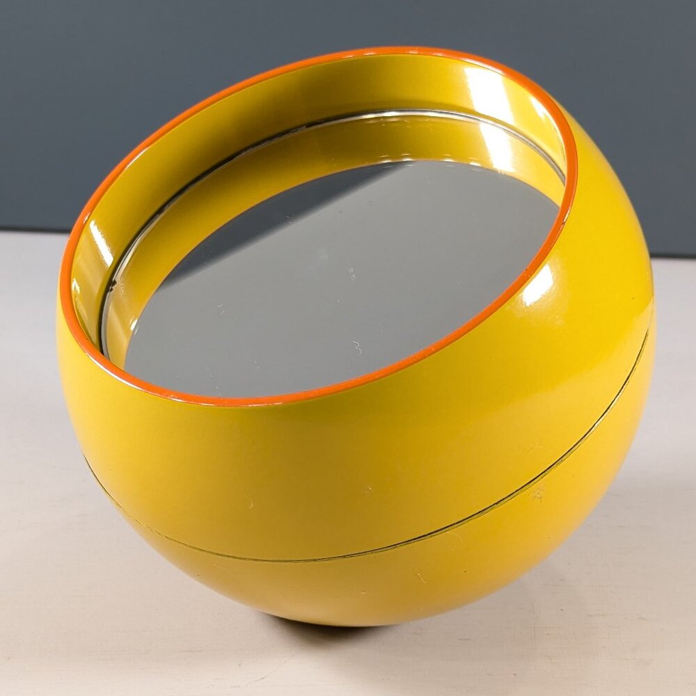 Round yellow ball mirror